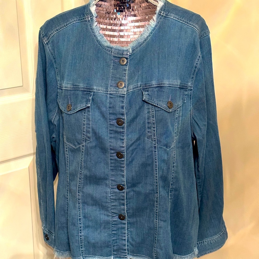 NIC + ZOE Denim Jacket, Size 2X
